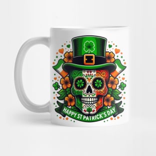 St Patricks Day 2024. Irish Skull Men Mug